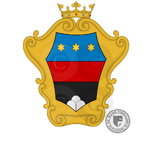 Escudo de la familia Taliani, Taliana o Taliano