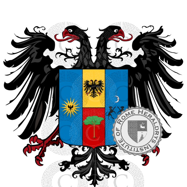 Coat of arms of family Frascaroli Calvino Bajardi