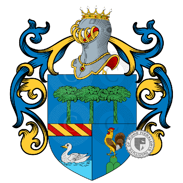 Coat of arms of family Pantanelli Napulioni Bellezza