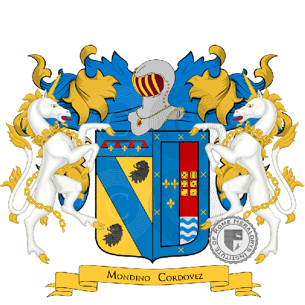 Coat of arms of family Mondino Cordovez