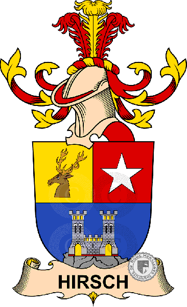 Coat of arms of family Hirsch (de Kroneuwerk)
