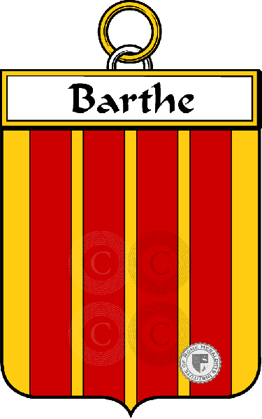 Coat of arms of family Barthe