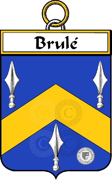 Escudo de la familia Brulé (or Brulley)