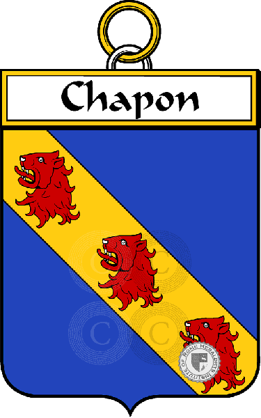 Coat of arms of family Chapon