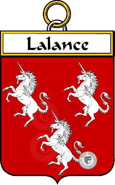 Escudo de la familia Lalance (Lance de la)