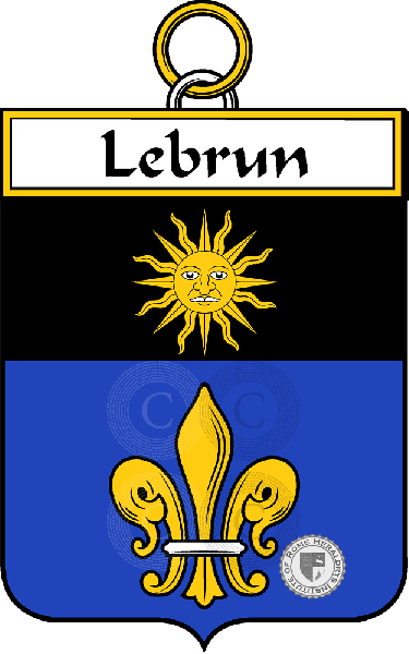 Escudo de la familia Lebrun ( Brun le)