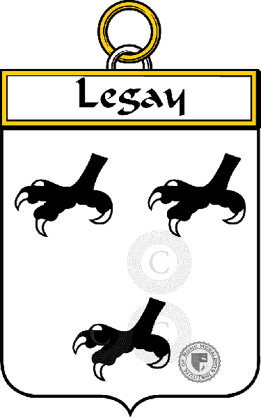 Escudo de la familia Legay (Gay le)