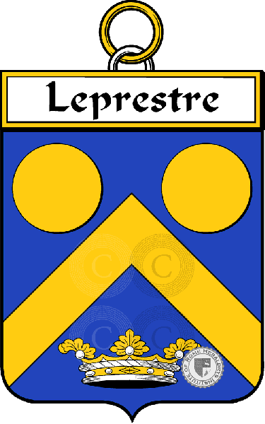 Brasão da família Leprestre (Prestre le)