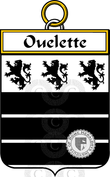 Coat of arms of family Ouelette (or Willet)