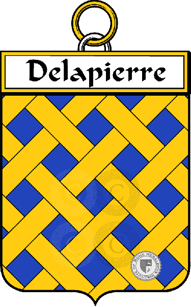 Brasão da família Delapierre (Pierre de la)