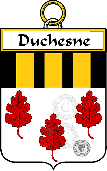 Escudo de la familia Duchesne (Chesne du)