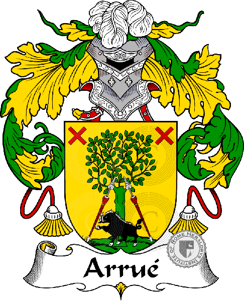 Coat of arms of family Arrué