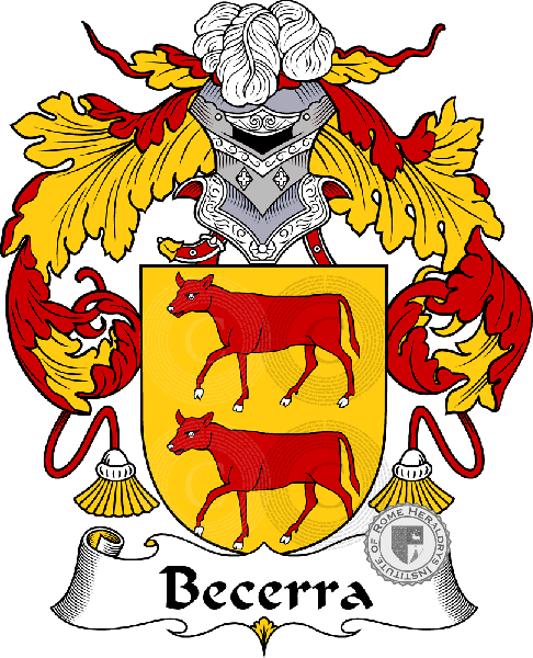 Coat of arms of family Becerra