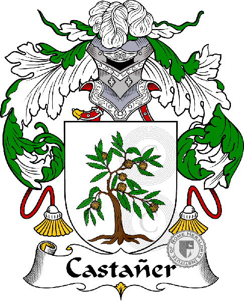 Coat of arms of family Castañer