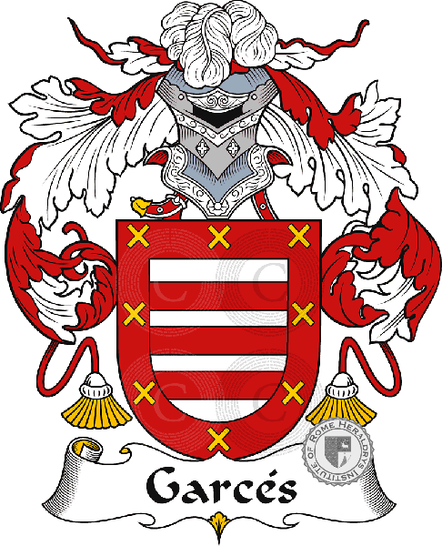Coat of arms of family Garcés