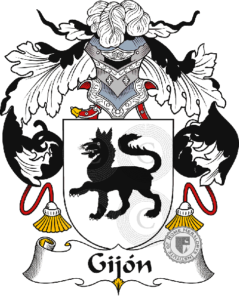 Coat of arms of family Gijón