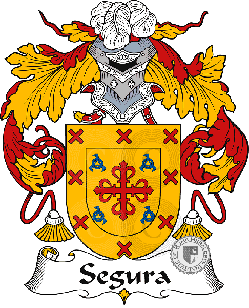 Coat of arms of family Segura or Seguro - Download Crest