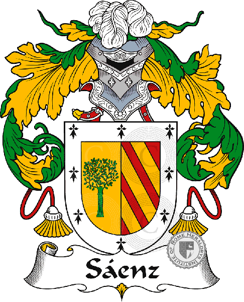 Coat of arms of family Sáenz