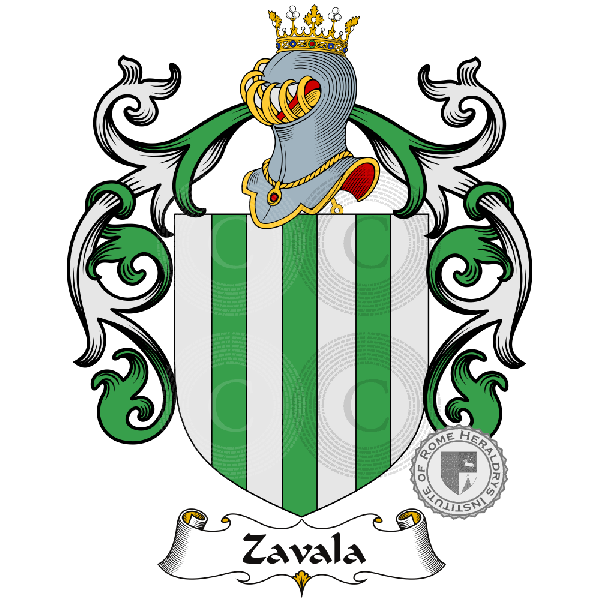 Coat of arms of family Zavala