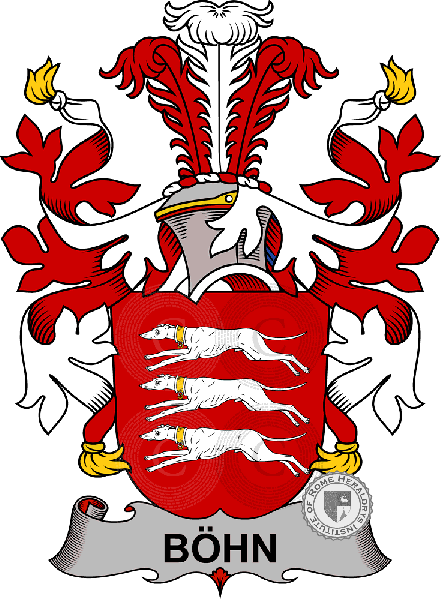 Escudo de la familia Böhn (or Böhne or Bohnen)