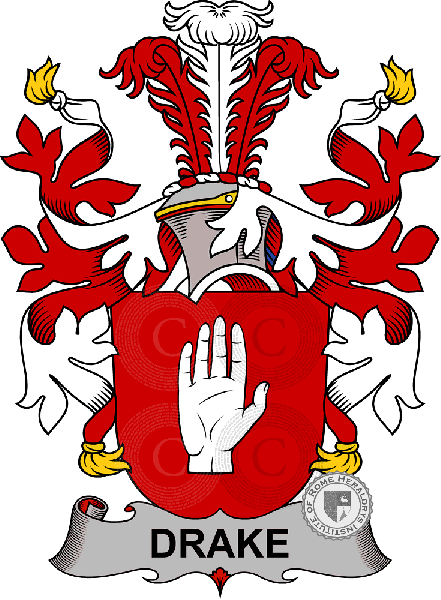 Coat of arms of family Drake (de Hagelsrum)