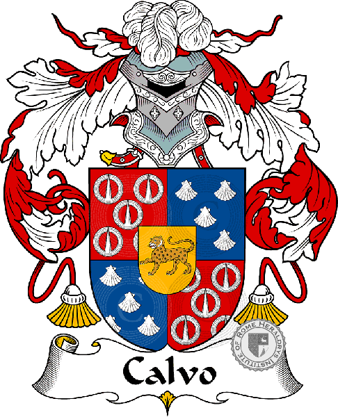 Coat of arms of family Calvo or Calvos