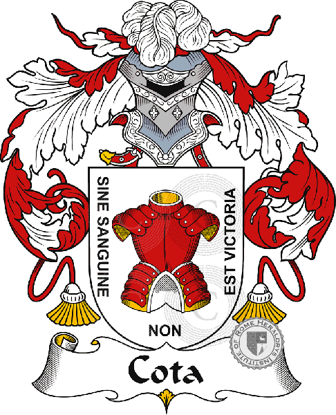 Coat of arms of family Cota or Cotta