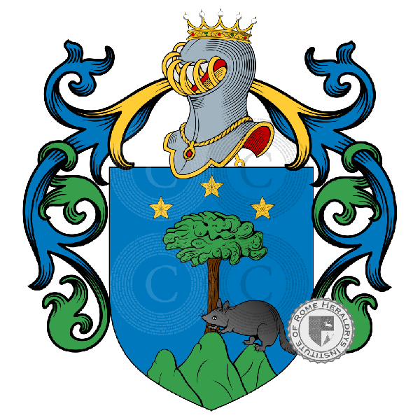 Coat of arms of family Ghironi - Ghiro - Ghirone - Ghironis