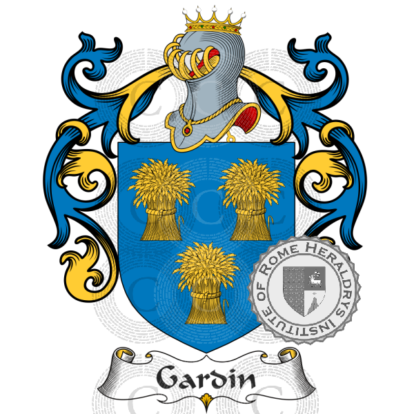 Coat of arms of family Gardin de Boishamon