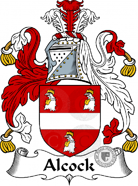 Coat of arms of family Alcock