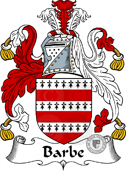 Coat of arms of family Barbe