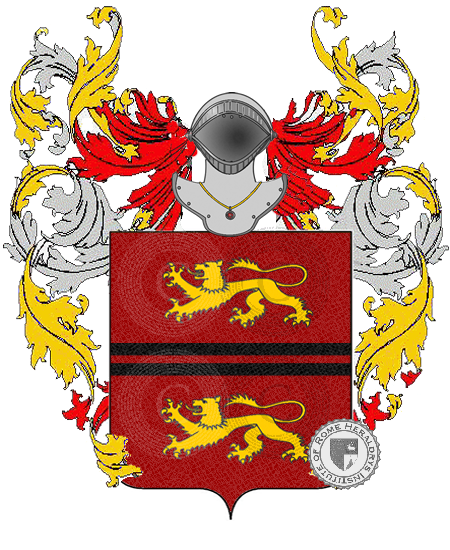 Coat of arms of family pennarossa    