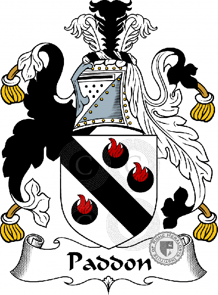 Coat of arms of family Paddon