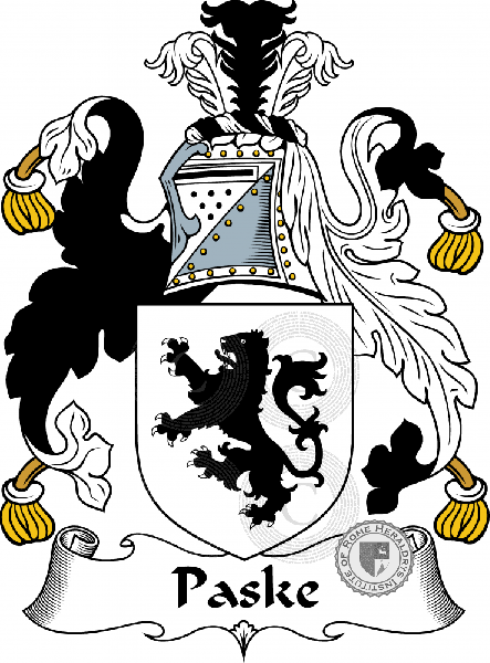 Coat of arms of family Paske