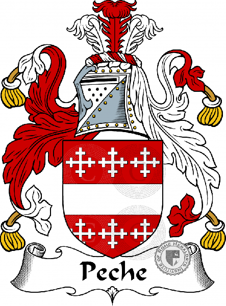 Coat of arms of family Peche