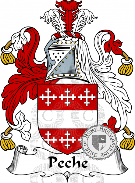 Coat of arms of family Peche