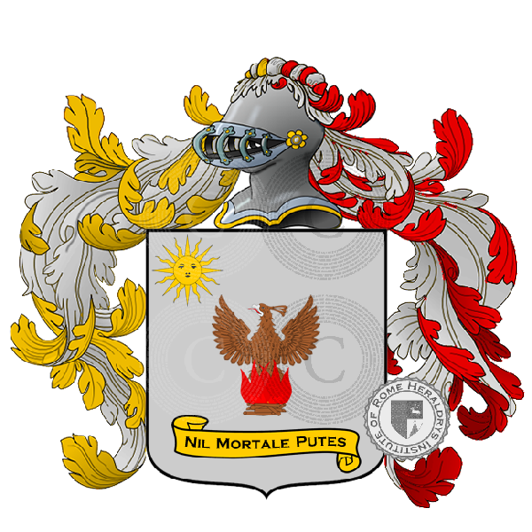 Escudo de la familia Carletti o Carletto (Arcevia, Ancona, Sassoferrato)