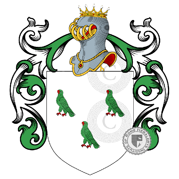 Coat of arms of family Pappagalli