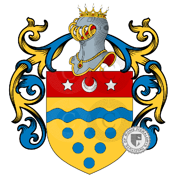 Coat of arms of family Fontaine