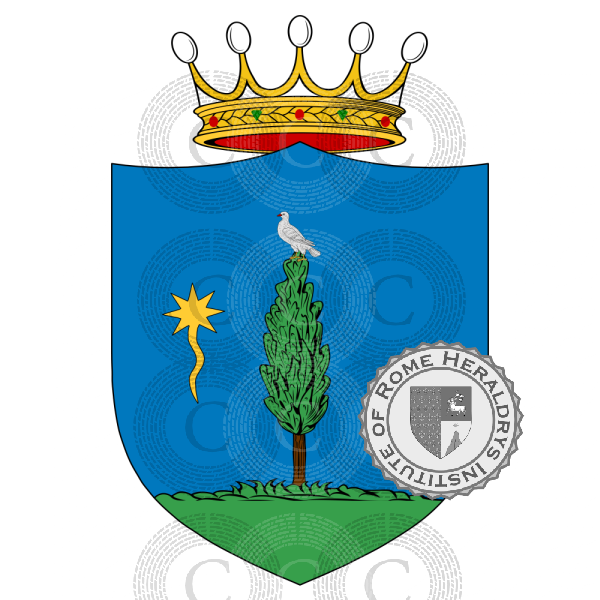 Coat of arms of family De Sanctis   ref: 13082