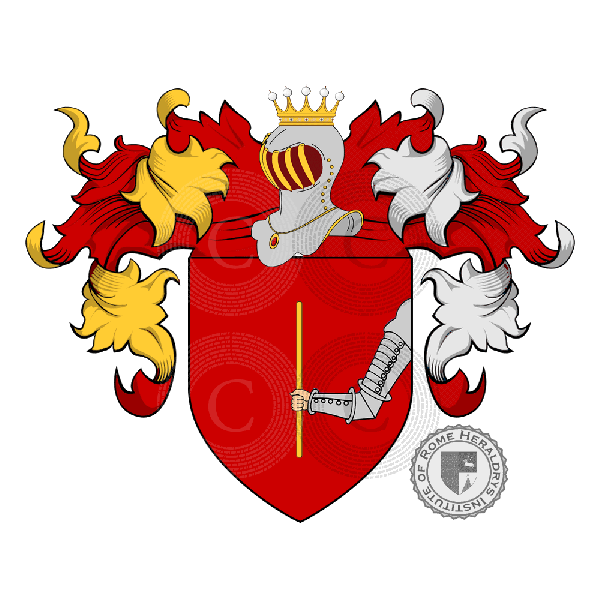 Coat of arms of family Bastone