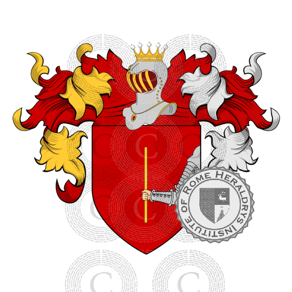 Coat of arms of family Bastone