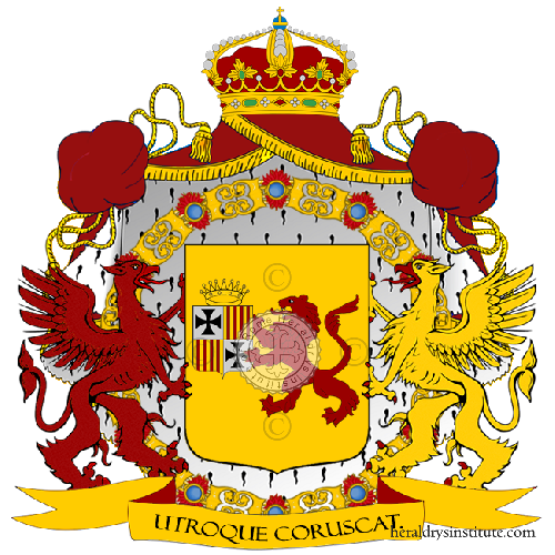 Escudo de la familia Milano Franco D'Aragona