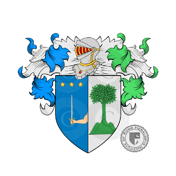 Escudo de la familia Giura o Giurazza (Sud Italia)