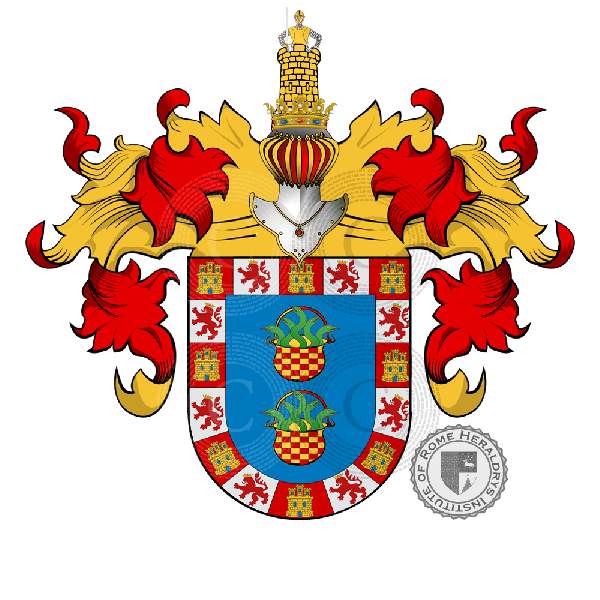 Coat of arms of family Guzman De Sevilla