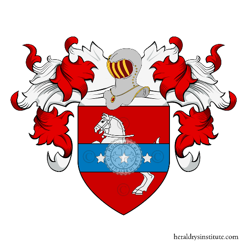 Escudo de la familia Cavalli o Cavalla  (Verona, Venezia)
