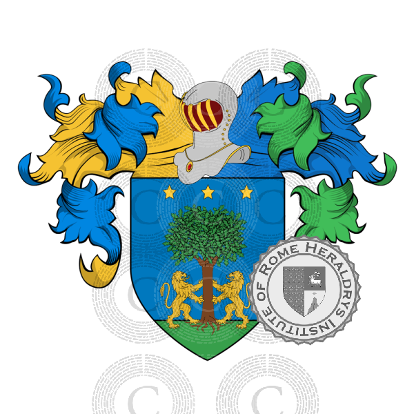 Coat of arms of family Pelo, Peloso, Mangiapelo