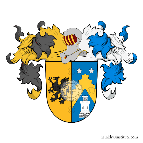 Coat of arms of family Jomini, Jommin, Jommi, Iommi   ref: 16604