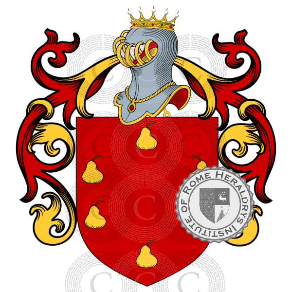Escudo de la familia Peruzzi, Della Pera, Pera, Della Pera, Pera   ref: 17246