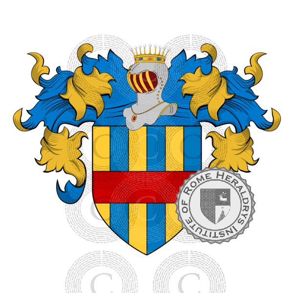 Coat of arms of family Trevisan   ref: 22589